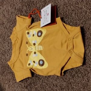 Christian Robinson newborn onesie yellow